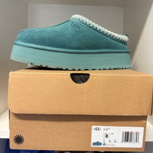 New condition (worn only 1 time) with box Ugg Teal Tazz shoes. - Picture 1 of 5